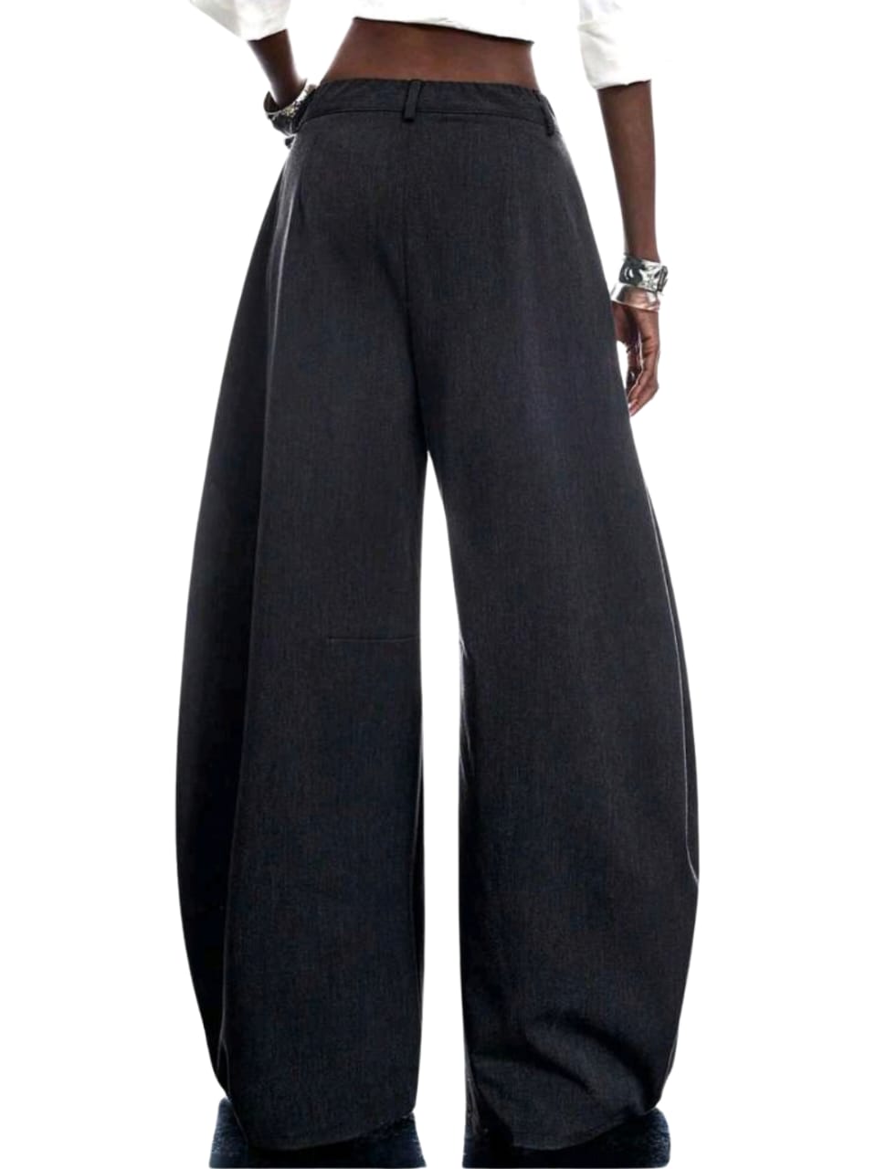 Pastal Pleated pocket wide Leg Loose Pants
