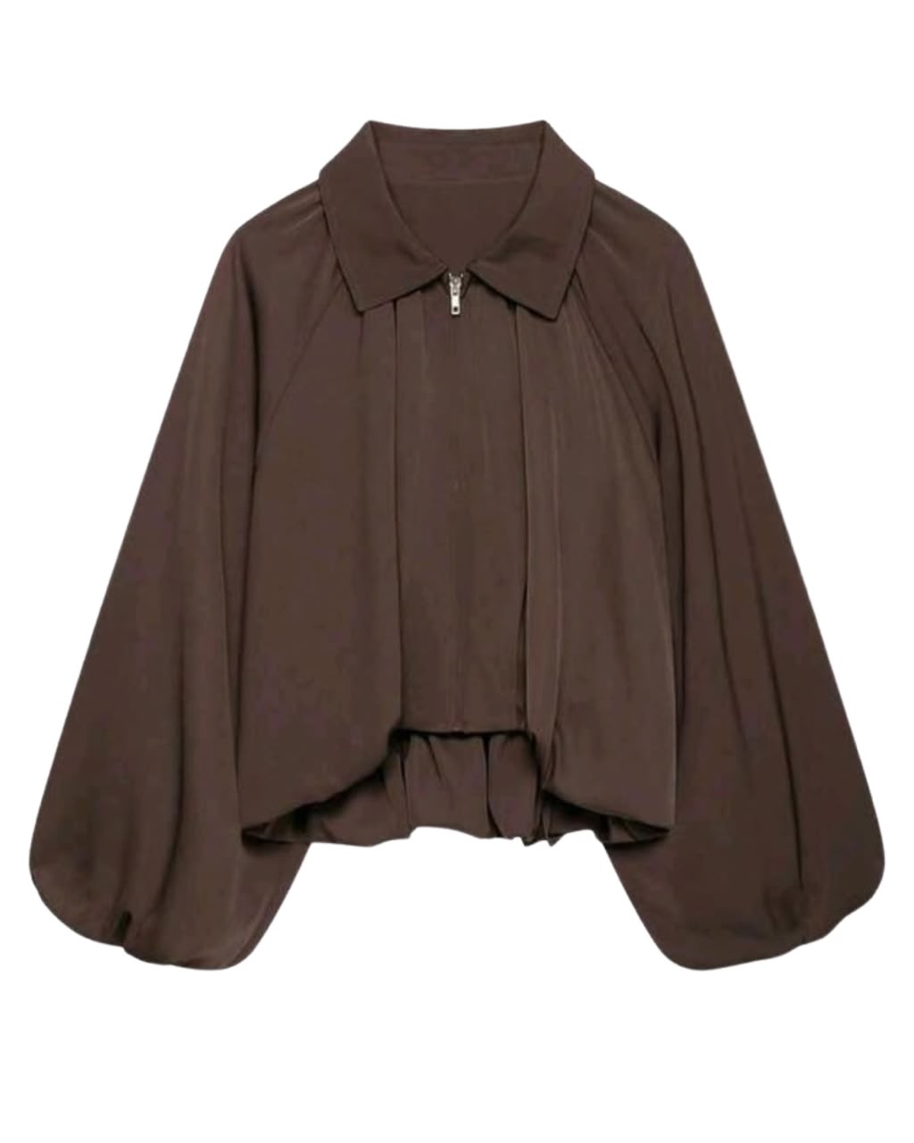 Women's Casual Turndown Long Sleeve Bomber Jacket