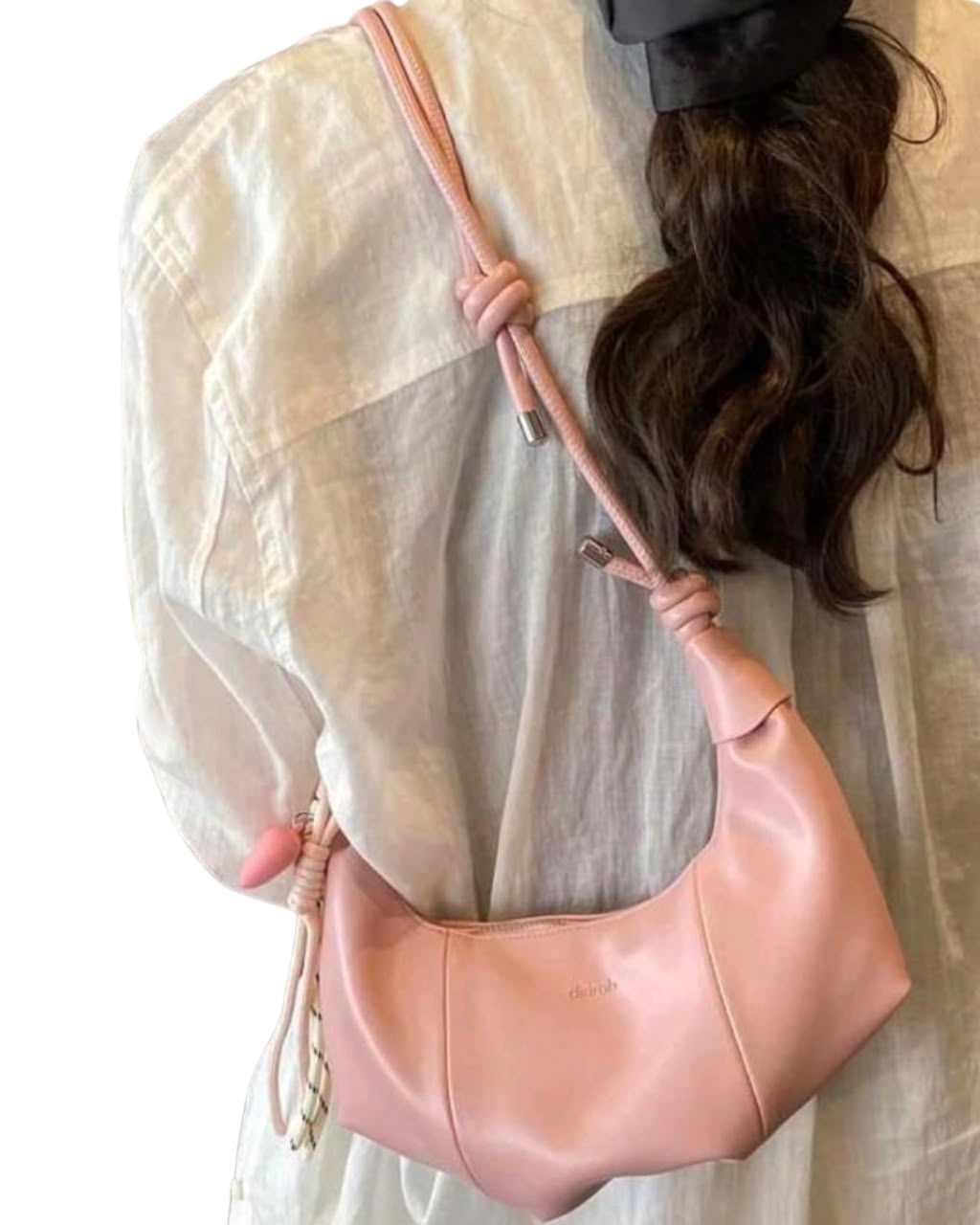 Solid Color Crescent Shape Shoulder Bag