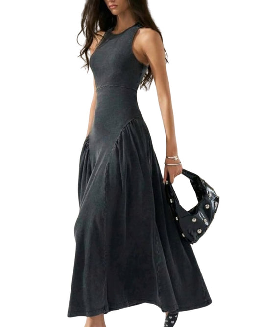 Women's Gray Backless Dress