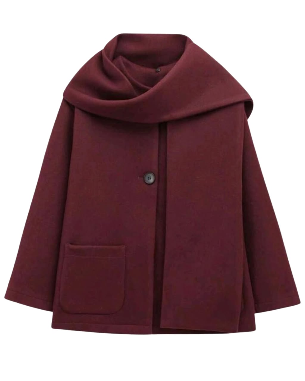 Solid Color Single-Breasted Overcoat