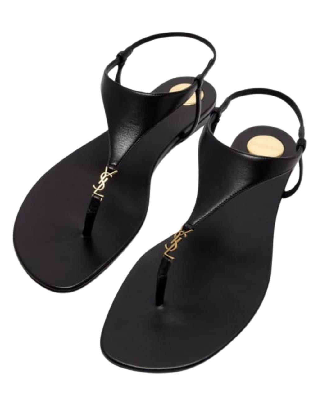 Saint Laurent Cassandra Flat Sandals