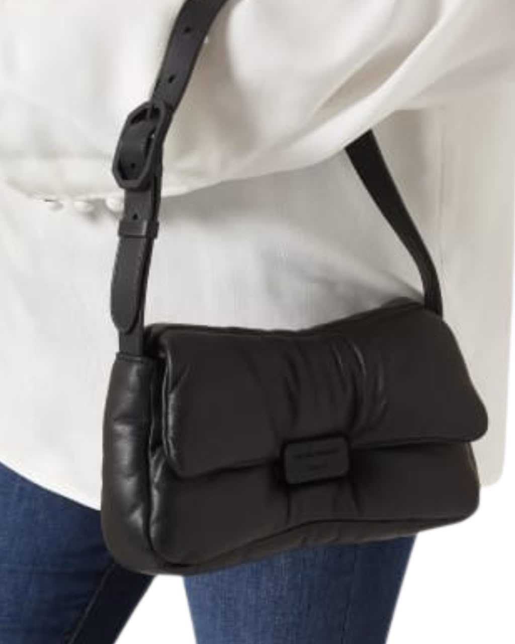 Emporio Armani Puffy M Shoulder Bag in Nappa Leather
