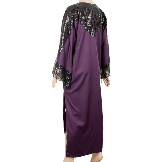 Ola Azzam Brand New Velvet Kaftan with Sequin