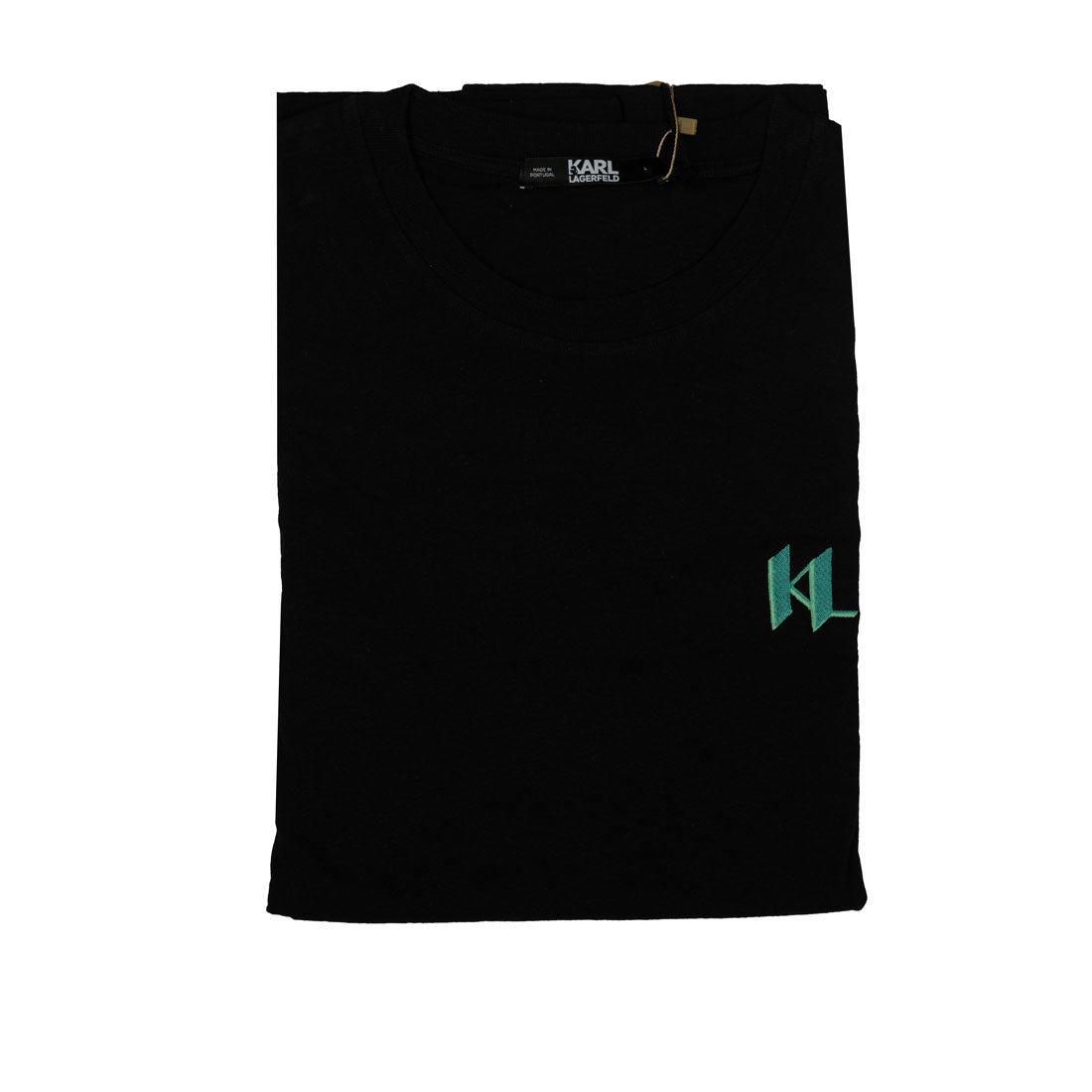 Karl Lagerfeld Kl Monogram Linen-blend Brand New T-shirt Man - mymadstore.com