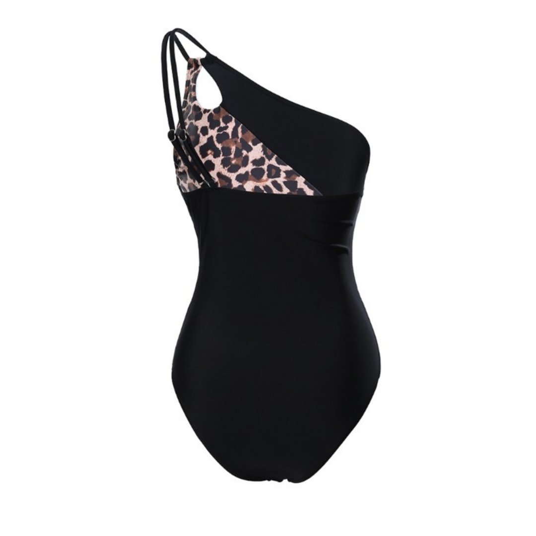 Leopard Brand New One Shoulder One Piece - mymadstore.com