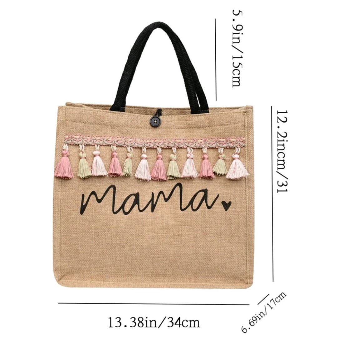 Mama Brand New Kakhi Shopper Bag - mymadstore.com