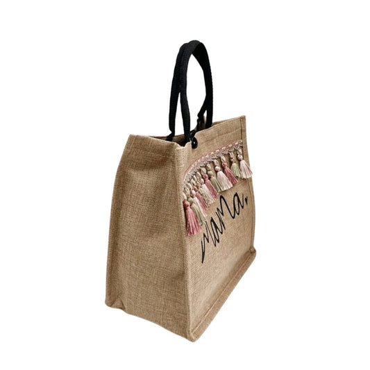 Mama Brand New Kakhi Shopper Bag - mymadstore.com