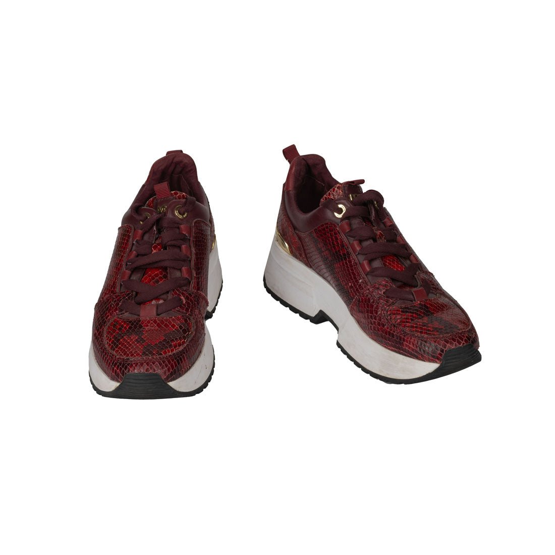 Michael Kors Cosmo Snake-Embossed Leather Trainer Shoes - mymadstore.com