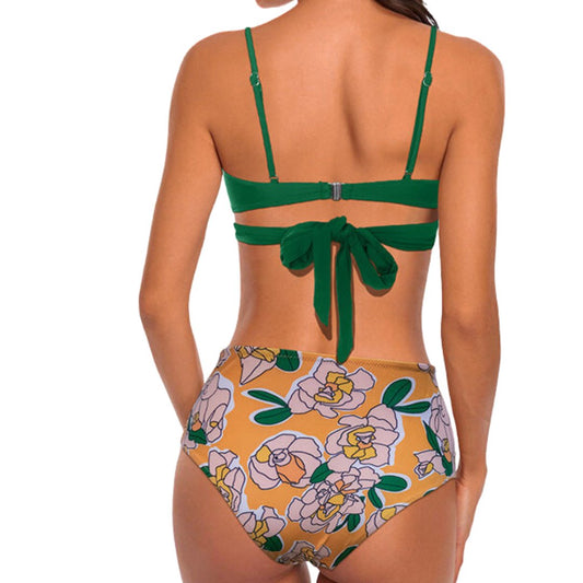 Printed x Green Brand New Bikini Set - mymadstore.com