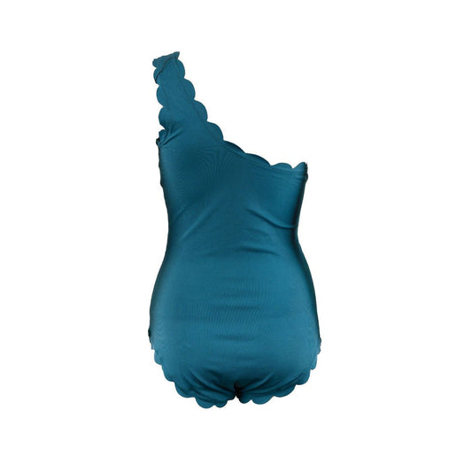 SteelBlue One Shoulder One Piece Brand New Swimwear - mymadstore.com
