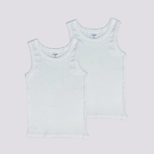 Trimoon Pack of 2 Brand New Plain Undershirts For Boy - mymadstore.com