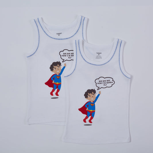 Trimoon Pack of 2 Brand New Undershirts For Boys - Super T - mymadstore.com