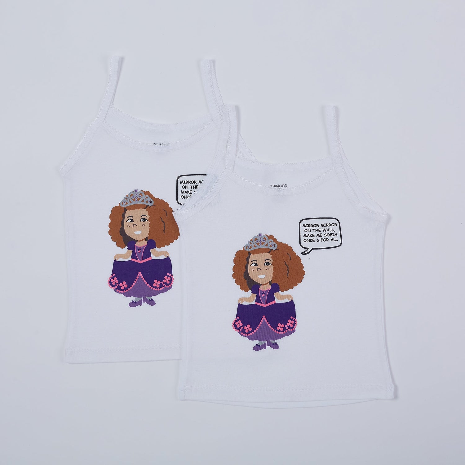 Trimoon Pack of 2 Brand New Undershirts For Girls - The Princess - mymadstore.com