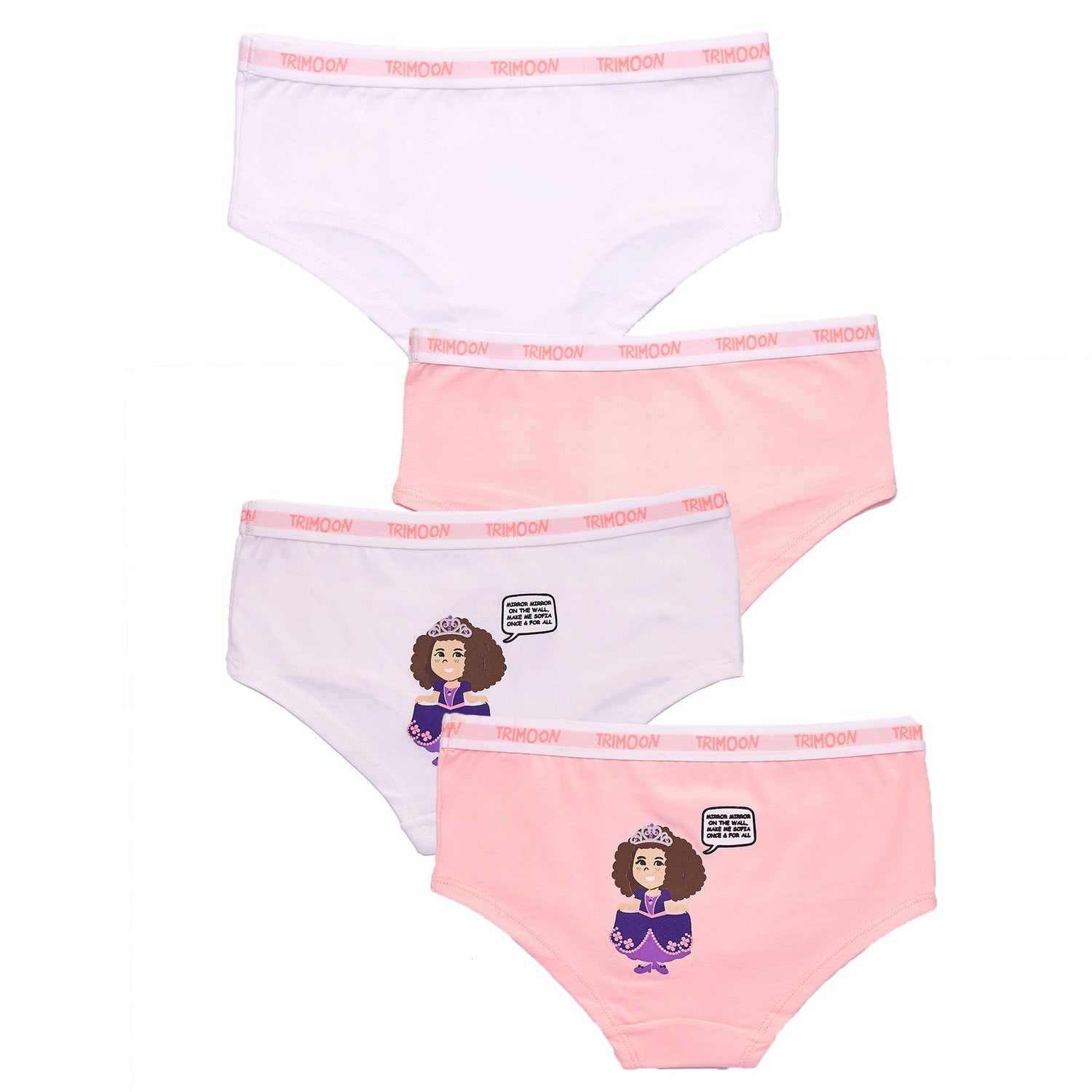 Trimoon Pack of 4 Brand New Hipsters For Girls - The Princess - mymadstore.com